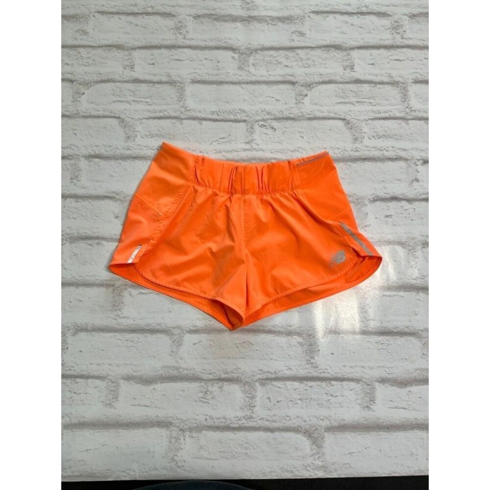 New Balance Neon Orange Running Shorts Womens Reflective Activewear